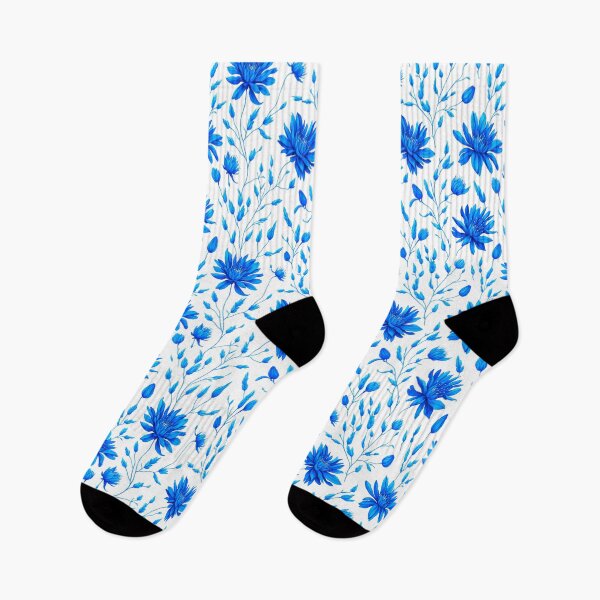 Item preview, Blue floral seamless pattern designed and sold by Jayjaynaenae.