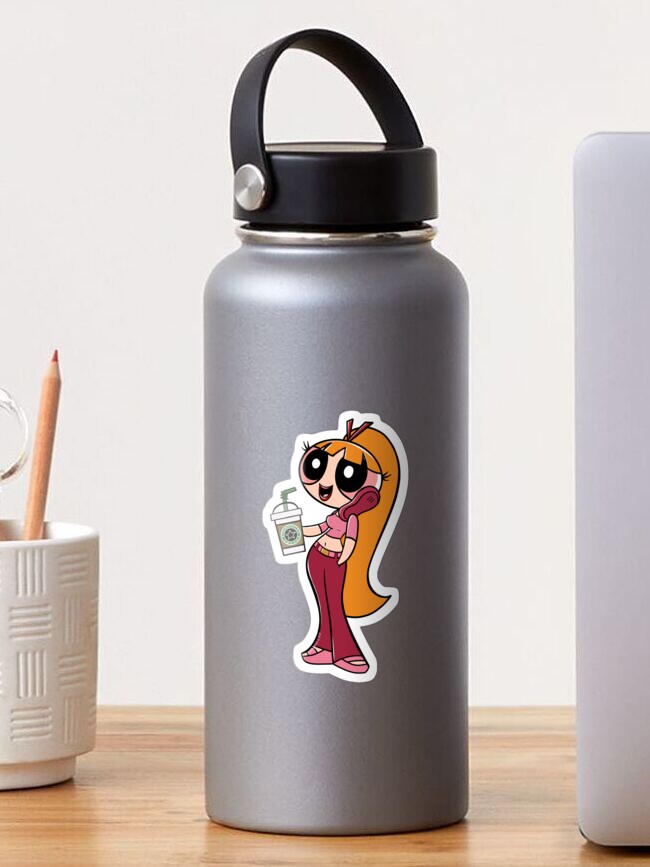 THE POWERPUFF GIRLS X SHEIN Female Police-themed Petg Cold Water Bottle,  1000ml/35oz()