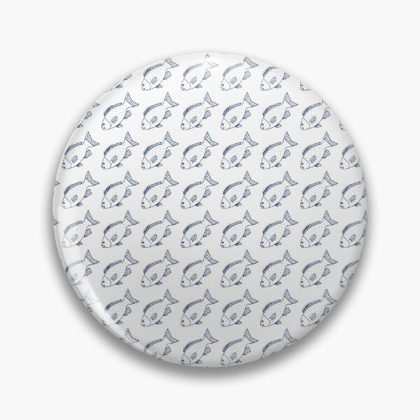 Item preview, Kawaii Bluefish in Ocean Blue and White designed and sold by fruttidimare.