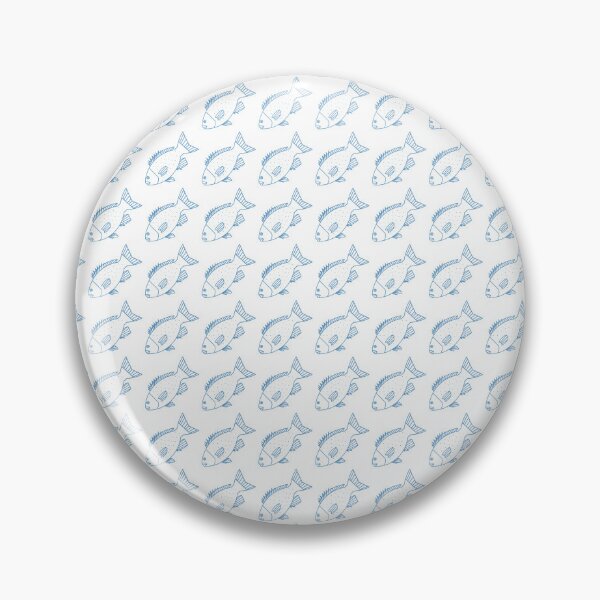 Item preview, Kawaii Bluefish in Vivid Blue and White designed and sold by fruttidimare.