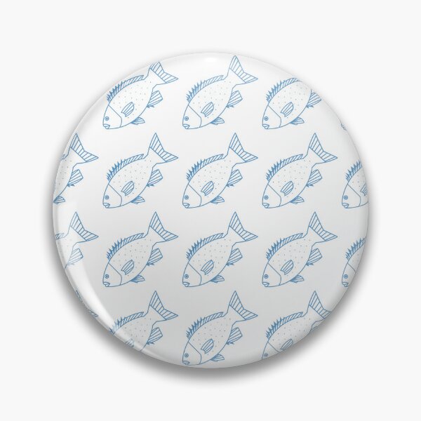 Item preview, Kawaii Bluefish in Vivid Blue and White designed and sold by fruttidimare.