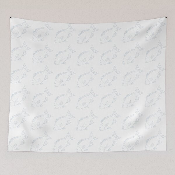 Item preview, Kawaii Bluefish in Icy Blue and White designed and sold by fruttidimare.