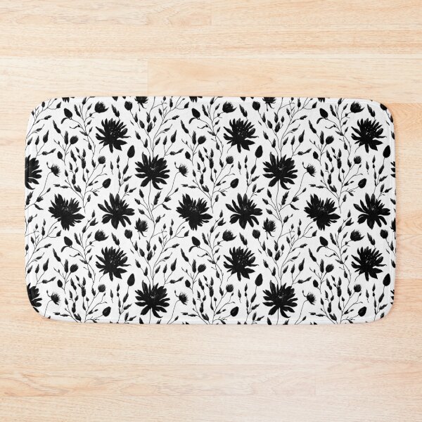 Item preview, Black and white floral seamless pattern designed and sold by Jayjaynaenae.
