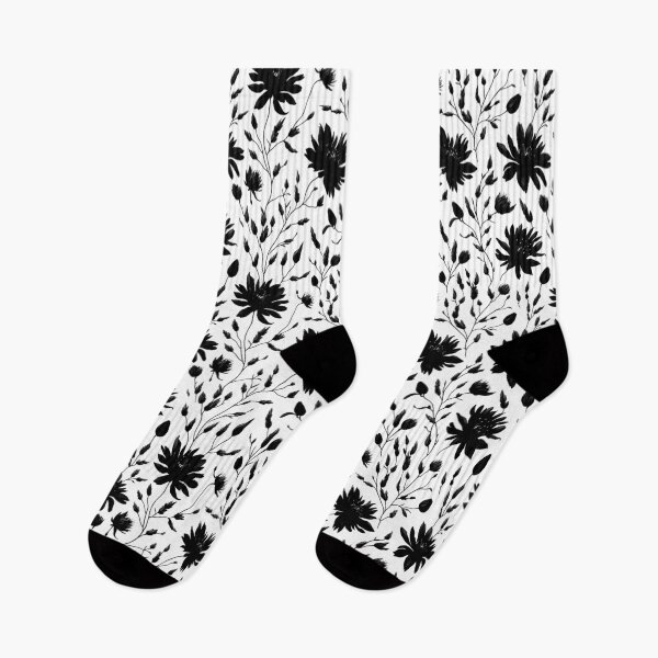 Item preview, Black and white floral seamless pattern designed and sold by Jayjaynaenae.