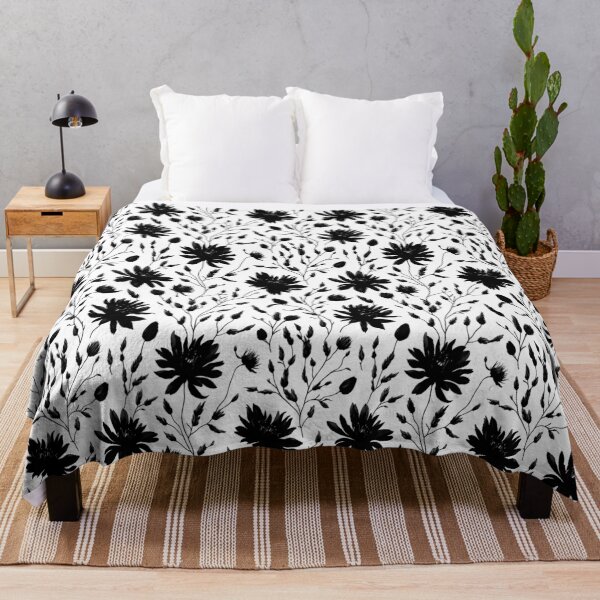 Item preview, Black and white floral seamless pattern designed and sold by Jayjaynaenae.