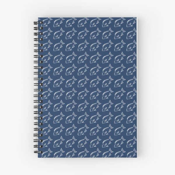 Item preview, Kawaii Bluefish in Icy Blue on Ocean Blue designed and sold by fruttidimare.