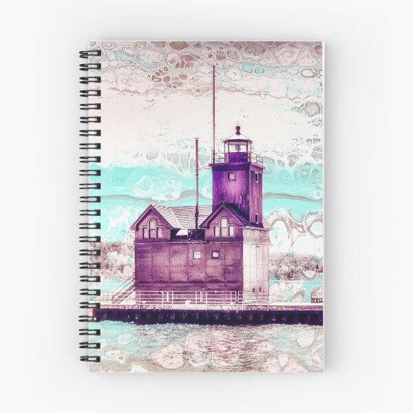Artikelvorschau, "Holland Hafen-Leuchtturm" - Michigan-flüssige Kunst-Leuchtturm-Sammlung entworfen und verkauft von Creatively Colette’s .