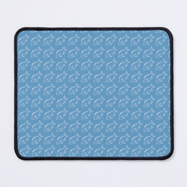 Item preview, Kawaii Bluefish in Icy Blue on Vivid Blue designed and sold by fruttidimare.
