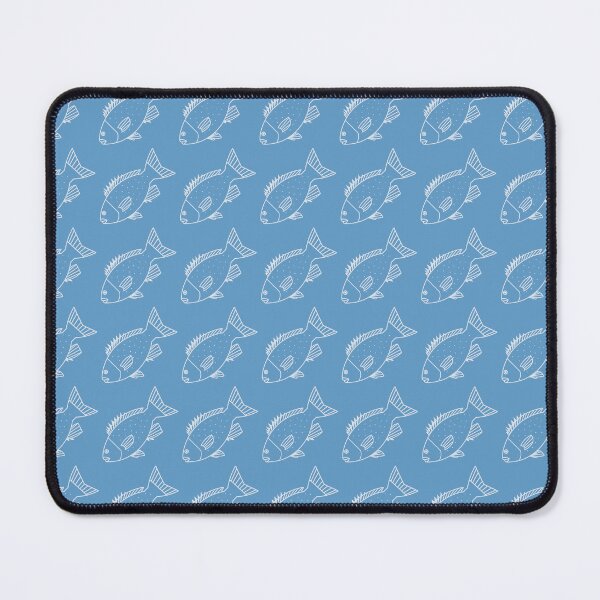 Item preview, Kawaii Bluefish in Icy Blue on Vivid Blue designed and sold by fruttidimare.