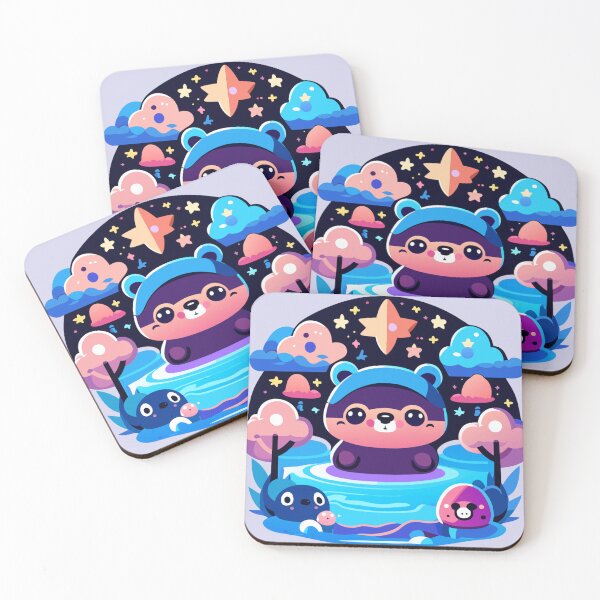 Item preview, Bear and Forest Friends at Night designed and sold by CutesyKoala.