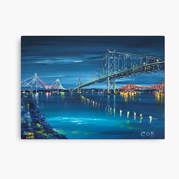 Item preview, The Three Forth Bridges by Night, Edinburgh designed and sold by Colm O'Brien.