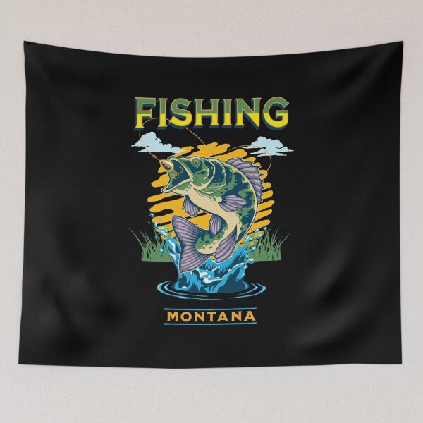 Item preview, Fishing Montana - 406 - For the love of fishing. designed and sold by Gilby-Designs.