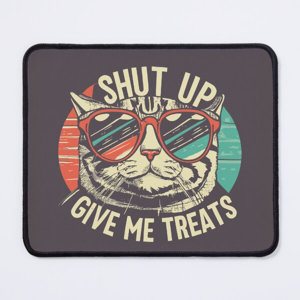 Item preview, Vintage Retro Sunset Cat in Sunglasses | Shut Up Give Me Treats designed and sold by InkBlvd.