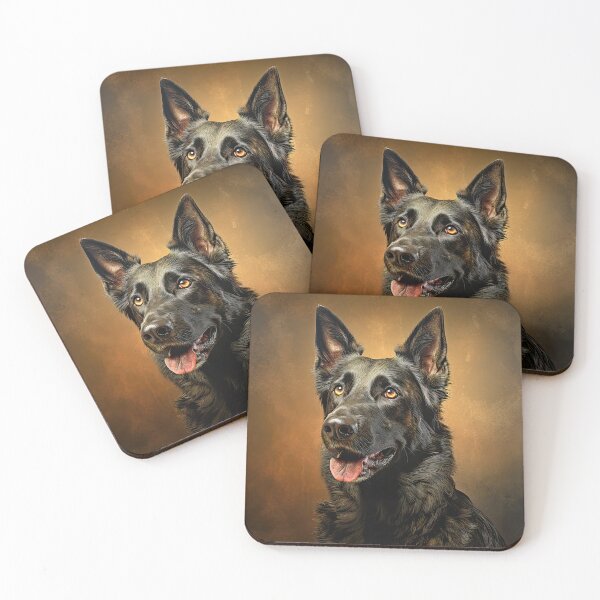 Item preview, Black German Shepherd Portrait 01 designed and sold by Elisabeth Lucas.