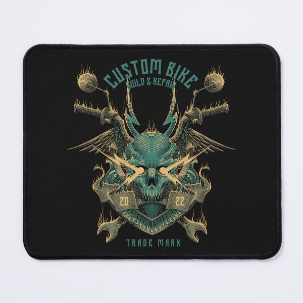 Item preview, Skull Custom Bike Garage designed and sold by WOLForDEER.