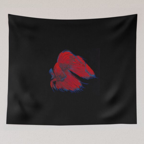 Item preview, Portrait of a Red Betta Fish designed and sold by Pintarrajearte.