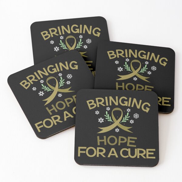 Item preview, Childhood cancer Bringing hope for a cure gold ribbon designed and sold by shaderepublic.