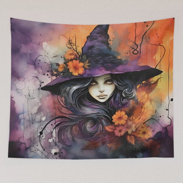 Item preview, alcohol ink halloween witch art designed and sold by dcrc.