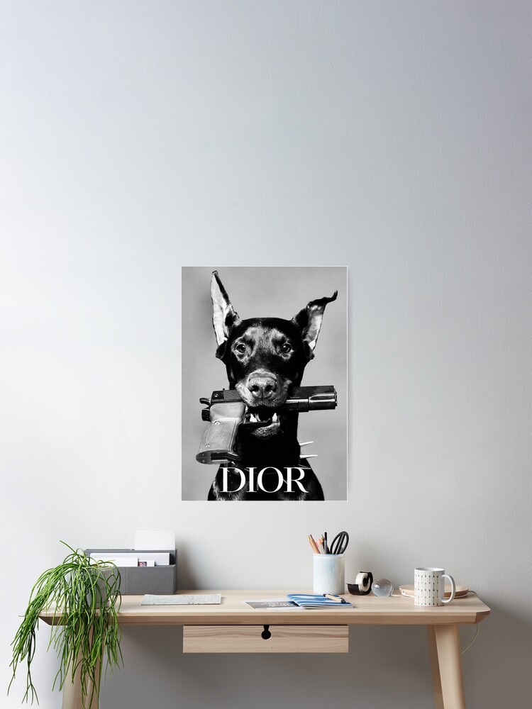 Thumbnail 2 of 3, Poster, dog-gun black white designed and sold by guerradanie.