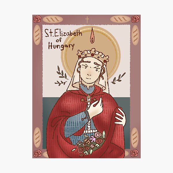 Item preview, St. Elizabeth of Hungary designed and sold by Saintly_ Lines.