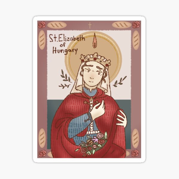 Item preview, St. Elizabeth of Hungary designed and sold by Saintly_ Lines.