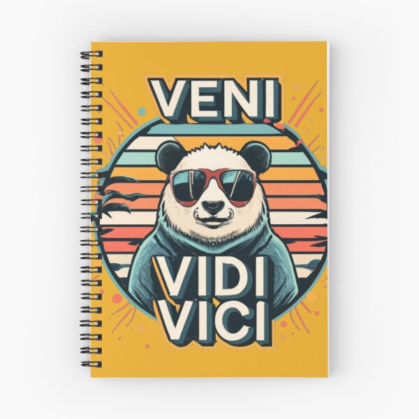 Item preview, Strong Boss Spirit Panda with Sunglasses VENI VIDI VICI Julius Caesar Quote  designed and sold by gyrate.