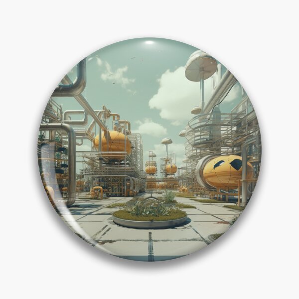 Item preview, Retro Futuristic Factory designed and sold by Custom-Print.