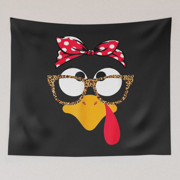 Item preview, Restro Girl Turkey Face Costume, Women Happy Thanksgiving designed and sold by William Parker.