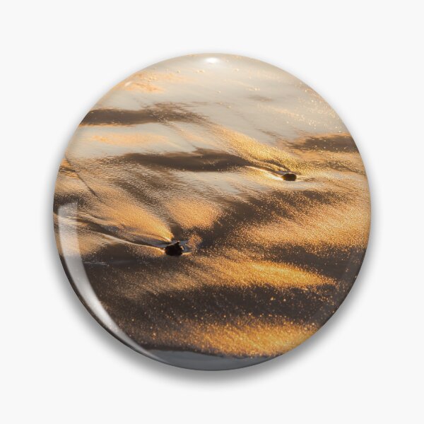 Item preview, Glossy Sunlit Sand Abstract in Gold and Blue designed and sold by Georgia Mizuleva.