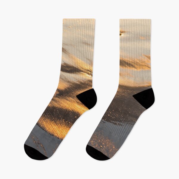 Item preview, Glossy Sunlit Sand Abstract in Gold and Blue designed and sold by Georgia Mizuleva.