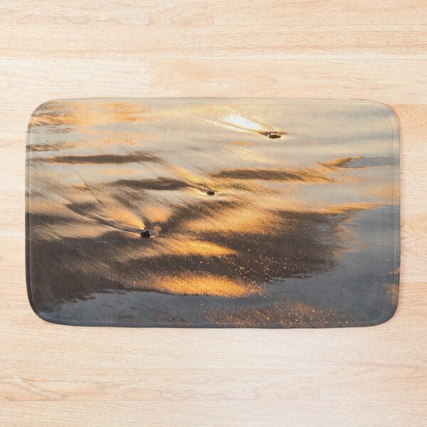 Item preview, Glossy Sunlit Sand Abstract in Gold and Blue designed and sold by Georgia Mizuleva.