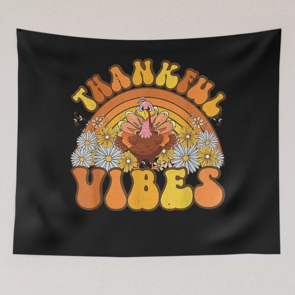 Item preview, Retro Groovy Thankful Vibes Turkey Fall Thanksgiving designed and sold by William Parker.