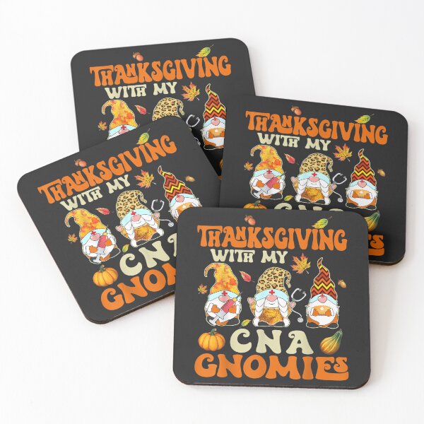Item preview, Retro Groovy Thanksgiving With My CNA Gnomies Nurse Gnome designed and sold by William Parker.