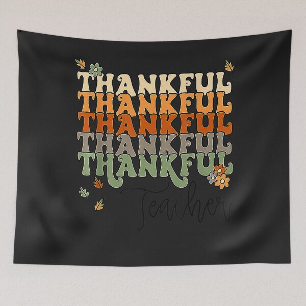 Item preview, Retro Thankful Teacher Grateful Blessed Teacher Thanksgiving designed and sold by William Parker.