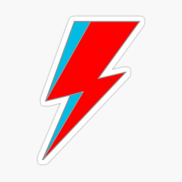 David Bowie Lighting Bolt Sticker