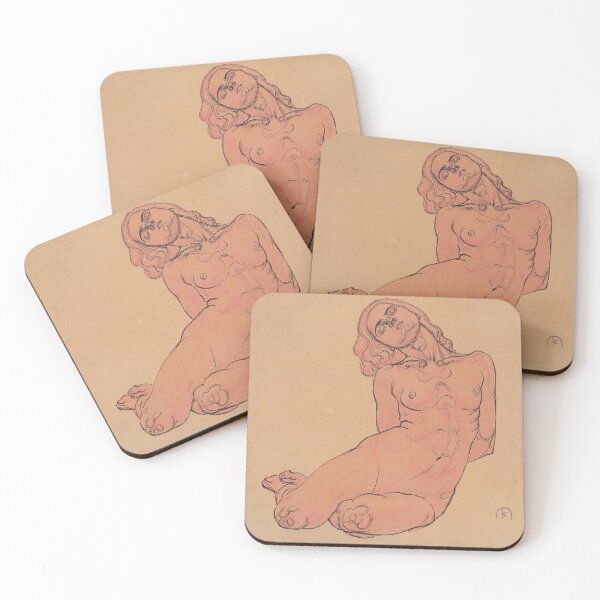 Item preview, Koloman Moser, Kauernde Frau designed and sold by NouveauEra.
