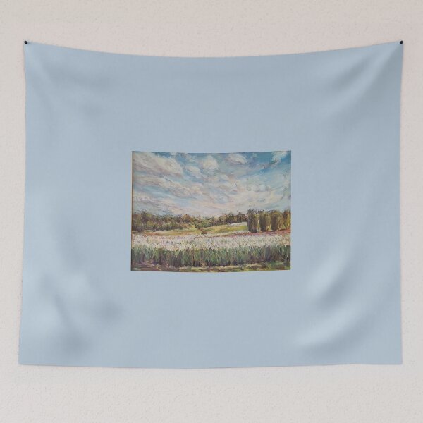 Item preview, A landscape painting of a Market Garden designed and sold by JessicaKeegan.