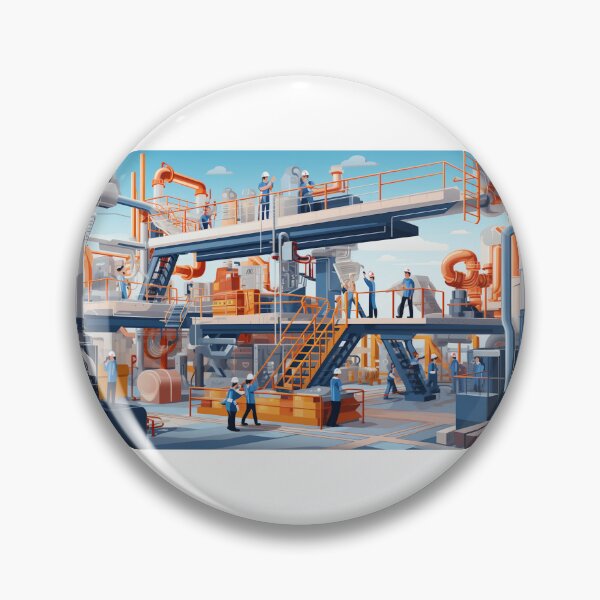 Item preview, Colorful Industrial Factory designed and sold by Custom-Print.
