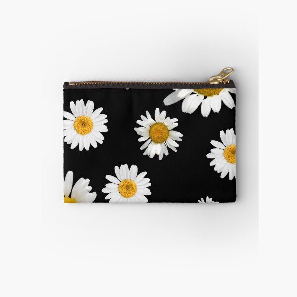 Item preview, White Daisies on Black Floral Pattern designed and sold by sassandsun.