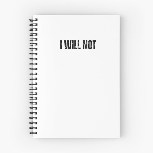 Item preview, i will not black and white Quote sticker tshirt designed and sold by Mindlimes.