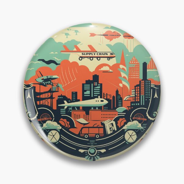 Item preview, Retro Supply Chain Poster I designed and sold by Custom-Print.