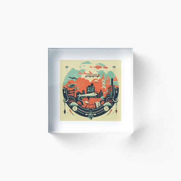 Artikelvorschau, Retro-Lieferkettenplakat I entworfen und verkauft von Custom-Print.