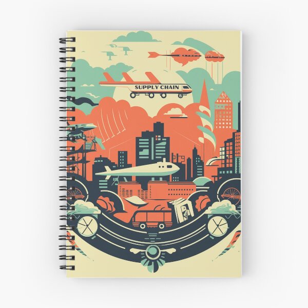 Aperçu de l'œuvre Affiche rétro de la chaîne d'approvisionnement I créée et vendue par Custom-Print.