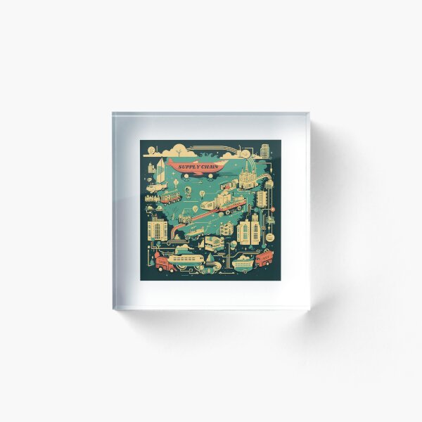 Item preview, Retro Supply Chain Poster II designed and sold by Custom-Print.