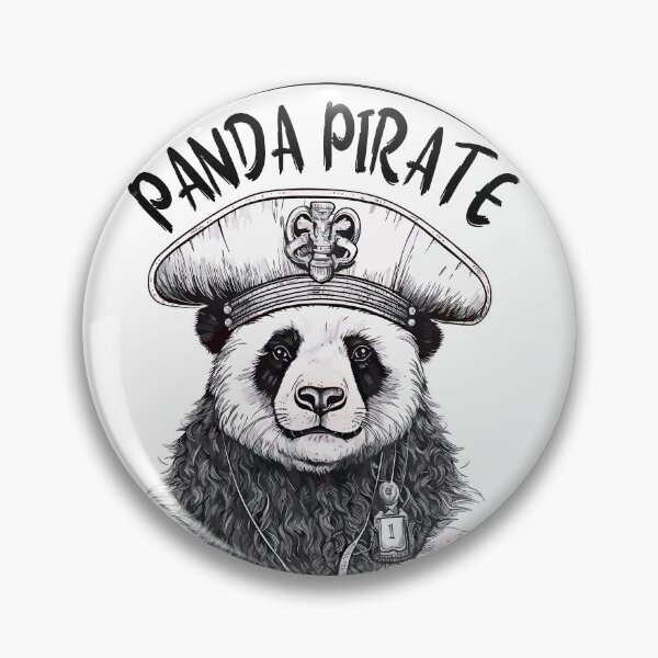 Item preview, Panda Pirate.Red Panda Pirates Outline Mascot Design designed and sold by Anastasiia Yurevych.