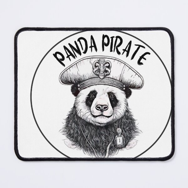 Item preview, Panda Pirate.Red Panda Pirates Outline Mascot Design designed and sold by Anastasiia Yurevych.