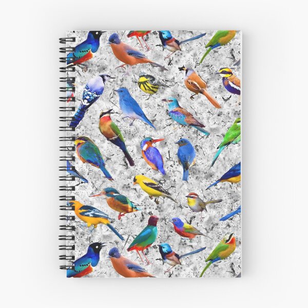 Item preview, Brilliant Birds (BW Ivy background) designed and sold by AxeLeon Patterns.