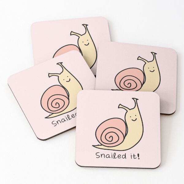 Item preview, Kawaii Snailed it cute pun funny  designed and sold by fluffyfamcraft.