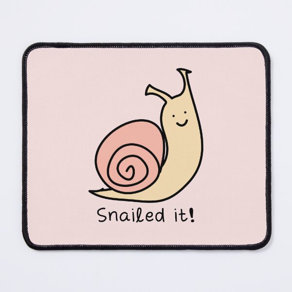 Item preview, Kawaii Snailed it cute pun funny  designed and sold by fluffyfamcraft.
