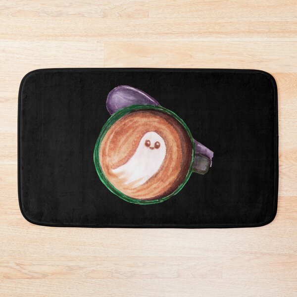 Item preview, Halloween ghost coffee watercolour painting designed and sold by Funsize-Art.